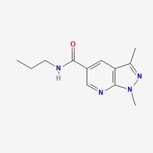 molecular formula C12H16N4O B7506998 1,3-dimethyl-N-propylpyrazolo[3,4-b]pyridine-5-carboxamide 
