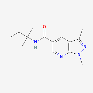 1,3-dimethyl-N-(2-methylbutan-2-yl)pyrazolo[3,4-b]pyridine-5-carboxamide