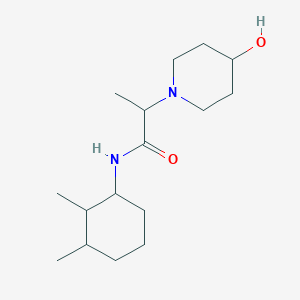 molecular formula C16H30N2O2 B7507010 N-(2,3-dimethylcyclohexyl)-2-(4-hydroxypiperidin-1-yl)propanamide 