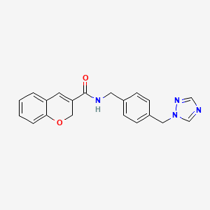 N-[[4-(1,2,4-triazol-1-ylmethyl)phenyl]methyl]-2H-chromene-3-carboxamide