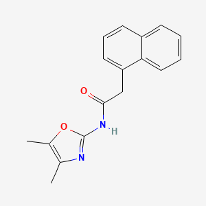 molecular formula C17H16N2O2 B7507021 N-(4,5-dimethyl-1,3-oxazol-2-yl)-2-naphthalen-1-ylacetamide 