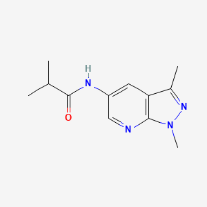 molecular formula C12H16N4O B7507032 N-(1,3-dimethylpyrazolo[3,4-b]pyridin-5-yl)-2-methylpropanamide 