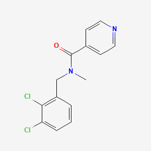 molecular formula C14H12Cl2N2O B7507035 N-[(2,3-dichlorophenyl)methyl]-N-methylpyridine-4-carboxamide 