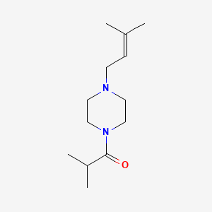 molecular formula C13H24N2O B7507048 2-Methyl-1-[4-(3-methylbut-2-enyl)piperazin-1-yl]propan-1-one 