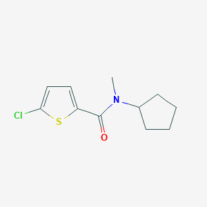 molecular formula C11H14ClNOS B7507052 5-chloro-N-cyclopentyl-N-methylthiophene-2-carboxamide 