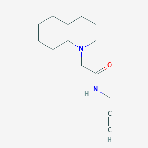 molecular formula C14H22N2O B7507057 2-(3,4,4a,5,6,7,8,8a-octahydro-2H-quinolin-1-yl)-N-prop-2-ynylacetamide 