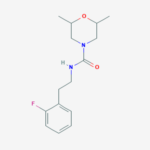 molecular formula C15H21FN2O2 B7507076 N-[2-(2-fluorophenyl)ethyl]-2,6-dimethylmorpholine-4-carboxamide 