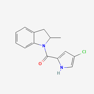 molecular formula C14H13ClN2O B7507079 (4-chloro-1H-pyrrol-2-yl)-(2-methyl-2,3-dihydroindol-1-yl)methanone 