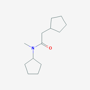 molecular formula C13H23NO B7507086 N,2-dicyclopentyl-N-methylacetamide 