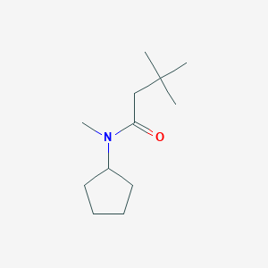molecular formula C12H23NO B7507087 N-cyclopentyl-N,3,3-trimethylbutanamide 