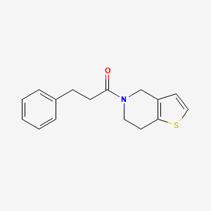 molecular formula C16H17NOS B7507112 1-(6,7-dihydro-4H-thieno[3,2-c]pyridin-5-yl)-3-phenylpropan-1-one 