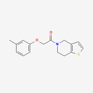 molecular formula C16H17NO2S B7507120 1-(6,7-dihydro-4H-thieno[3,2-c]pyridin-5-yl)-2-(3-methylphenoxy)ethanone 