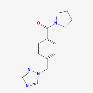 molecular formula C14H16N4O B7507160 Pyrrolidin-1-yl-[4-(1,2,4-triazol-1-ylmethyl)phenyl]methanone 