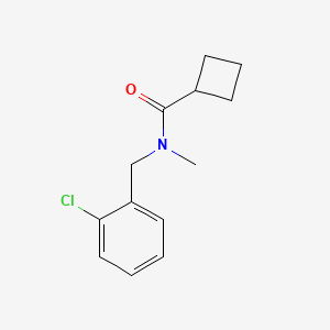 molecular formula C13H16ClNO B7507192 N-[(2-chlorophenyl)methyl]-N-methylcyclobutanecarboxamide 