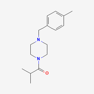 2-Methyl-1-[4-[(4-methylphenyl)methyl]piperazin-1-yl]propan-1-one