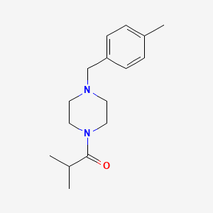 molecular formula C16H24N2O B7507228 2-Methyl-1-[4-[(4-methylphenyl)methyl]piperazin-1-yl]propan-1-one 