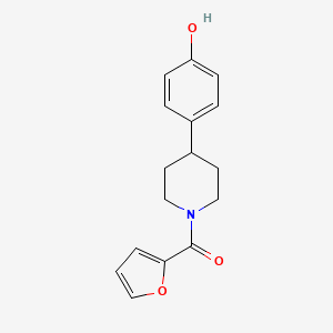 molecular formula C16H17NO3 B7507229 Furan-2-yl-[4-(4-hydroxyphenyl)piperidin-1-yl]methanone 