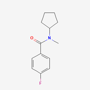 molecular formula C13H16FNO B7507238 N-cyclopentyl-4-fluoro-N-methylbenzamide 