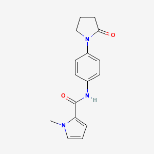 molecular formula C16H17N3O2 B7507278 1-methyl-N-[4-(2-oxopyrrolidin-1-yl)phenyl]pyrrole-2-carboxamide 