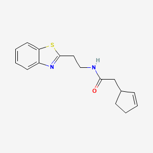 N-[2-(1,3-benzothiazol-2-yl)ethyl]-2-cyclopent-2-en-1-ylacetamide