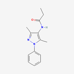 N-(3,5-dimethyl-1-phenylpyrazol-4-yl)propanamide