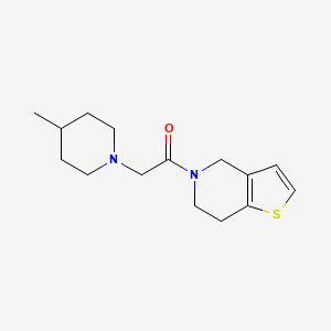 molecular formula C15H22N2OS B7507344 1-(6,7-dihydro-4H-thieno[3,2-c]pyridin-5-yl)-2-(4-methylpiperidin-1-yl)ethanone 