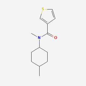 molecular formula C13H19NOS B7507380 N-methyl-N-(4-methylcyclohexyl)thiophene-3-carboxamide 