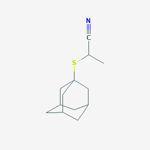 molecular formula C13H19NS B7507393 2-(1-Adamantylsulfanyl)propanenitrile 