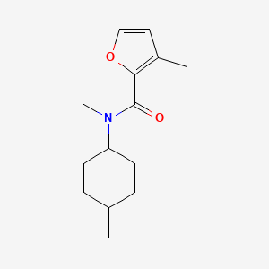 molecular formula C14H21NO2 B7507395 N,3-dimethyl-N-(4-methylcyclohexyl)furan-2-carboxamide 