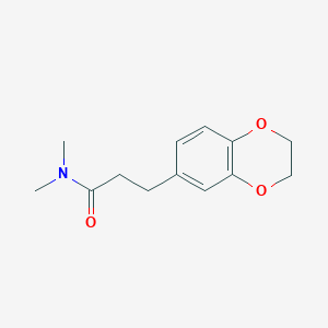 molecular formula C13H17NO3 B7507398 3-(2,3-dihydro-1,4-benzodioxin-6-yl)-N,N-dimethylpropanamide 
