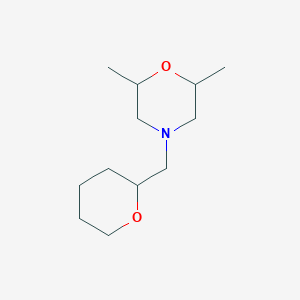 molecular formula C12H23NO2 B7507412 2,6-Dimethyl-4-(oxan-2-ylmethyl)morpholine 