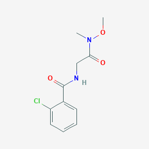 molecular formula C11H13ClN2O3 B7507443 2-chloro-N-[2-[methoxy(methyl)amino]-2-oxoethyl]benzamide 