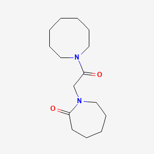 molecular formula C15H26N2O2 B7507456 1-[2-(Azocan-1-yl)-2-oxoethyl]azepan-2-one 