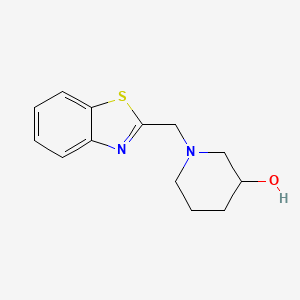 molecular formula C13H16N2OS B7507475 1-(1,3-Benzothiazol-2-ylmethyl)piperidin-3-ol 