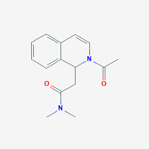 molecular formula C15H18N2O2 B7507480 2-(2-acetyl-1H-isoquinolin-1-yl)-N,N-dimethylacetamide 