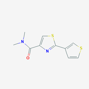 N,N-dimethyl-2-thiophen-3-yl-1,3-thiazole-4-carboxamide