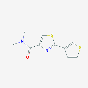 molecular formula C10H10N2OS2 B7507497 N,N-dimethyl-2-thiophen-3-yl-1,3-thiazole-4-carboxamide 