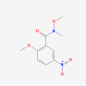 molecular formula C10H12N2O5 B7507502 N,2-dimethoxy-N-methyl-5-nitrobenzamide 