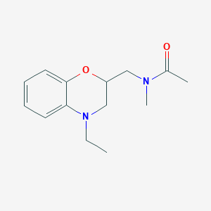 molecular formula C14H20N2O2 B7507508 N-[(4-ethyl-2,3-dihydro-1,4-benzoxazin-2-yl)methyl]-N-methylacetamide 