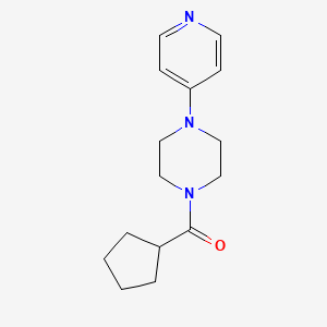 molecular formula C15H21N3O B7507536 Cyclopentyl-(4-pyridin-4-ylpiperazin-1-yl)methanone 