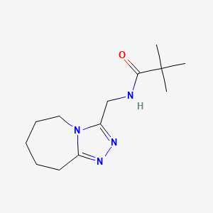 molecular formula C13H22N4O B7507539 2,2-dimethyl-N-(6,7,8,9-tetrahydro-5H-[1,2,4]triazolo[4,3-a]azepin-3-ylmethyl)propanamide 