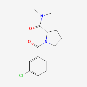 1-(3-chlorobenzoyl)-N,N-dimethylpyrrolidine-2-carboxamide