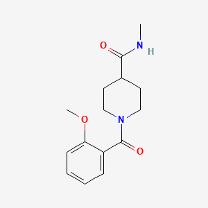 molecular formula C15H20N2O3 B7507550 1-(2-methoxybenzoyl)-N-methylpiperidine-4-carboxamide 