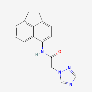 molecular formula C16H14N4O B7507556 N-(1,2-dihydroacenaphthylen-5-yl)-2-(1,2,4-triazol-1-yl)acetamide 