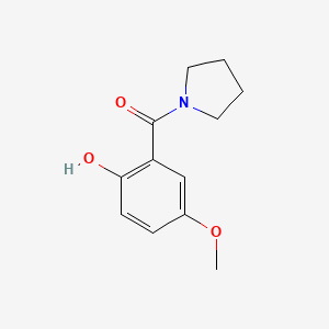 molecular formula C12H15NO3 B7507598 1-Pyrrolidinyl(2-hydroxy-5-methoxyphenyl) ketone 