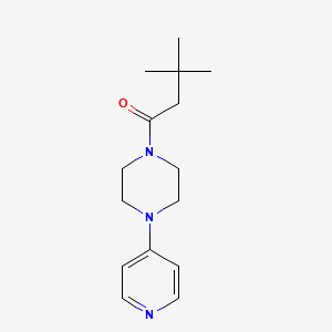 molecular formula C15H23N3O B7507600 3,3-Dimethyl-1-(4-pyridin-4-ylpiperazin-1-yl)butan-1-one 