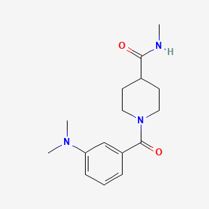 molecular formula C16H23N3O2 B7507641 1-[3-(dimethylamino)benzoyl]-N-methylpiperidine-4-carboxamide 