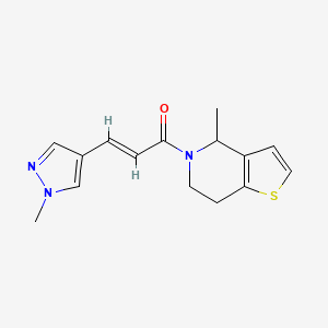 molecular formula C15H17N3OS B7507650 (E)-1-(4-methyl-6,7-dihydro-4H-thieno[3,2-c]pyridin-5-yl)-3-(1-methylpyrazol-4-yl)prop-2-en-1-one 
