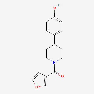 molecular formula C16H17NO3 B7507719 Furan-3-yl-[4-(4-hydroxyphenyl)piperidin-1-yl]methanone 