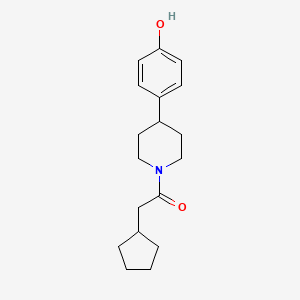 2-Cyclopentyl-1-[4-(4-hydroxyphenyl)piperidin-1-yl]ethanone